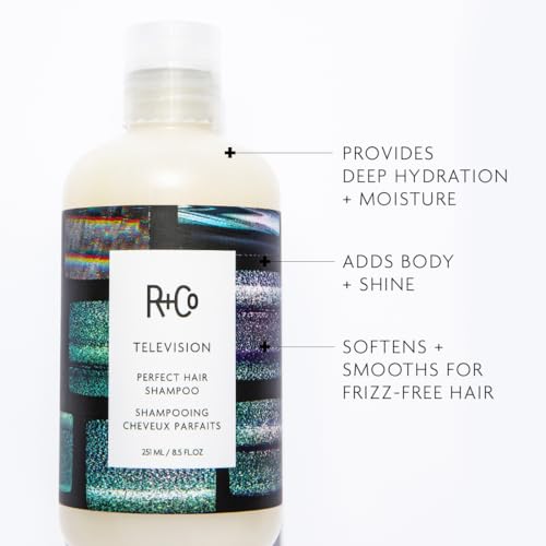 R+Co TELEVISION Perfect Hair Shampoo ? Hydrating & Smoothing Hair Cleanser, Adds Shine & Softness, All Hair Types