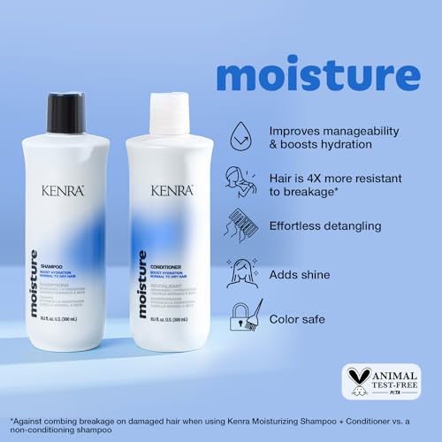 Moisture Conditioner | Boost Hydration | Improve Manageability and Shine | Nourish Dry Hair | Color Safe | Efforless Detangling | Normal to Dry Hair