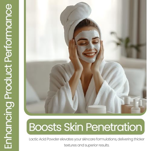 Lactic Acid Powder Lactic Acid Food and Cosmetics Grade DIY Lactic Acid Peel for Skin Moisturizing 4 Ounce (Pack of 1)