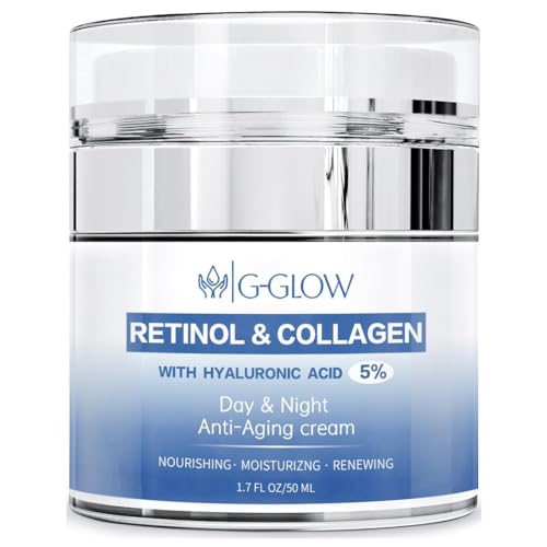 Retinol and Collagen with Hyaluronic Acid 5%, Day and Night Anti-Aging Face and Neck Cream for all type of skin, Nourishing, Moisturizing, Renewing, and firming skin, 50ml.