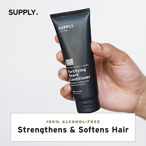 Supply Fortifying Beard Conditioner ? Fast-Absorbing, Plant-Based Formula to Soften, Strengthen & Nourish Beard and Skin ? Supports a Healthier, Softer Beard ? 3.4oz