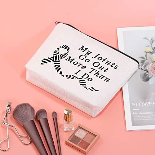 JXGZSO Ehlers-Danlos Syndrome Makeup Bag My Joints Go Out More Than I Do Ehlers Danlos EDS Support Gift (More Than I Do bag)