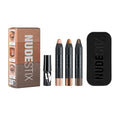Nudestix Mini Nude Metallic Eye Kit ? 3-Piece Cream Eyeshadow Pencil Set in Long-Wear Metallic Nude Shades | Multi-Use Eye Crayons for Shadow, Liner & Primer | Vegan, Travel-Friendly Makeup Set