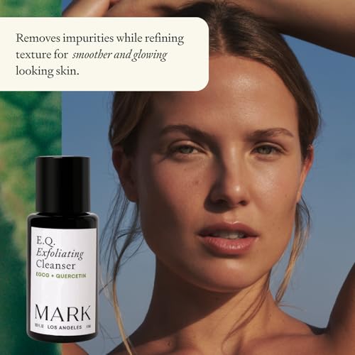 EQ Exfoliating Cleanser - EGCG + Quercetin - Gentle Face & Body Scrub - Cleanse & Exfoliate Skin - For Redness & Blemishes - With Squalene Oil & Ultra-Fine Walnut Shells -1.69 fl oz