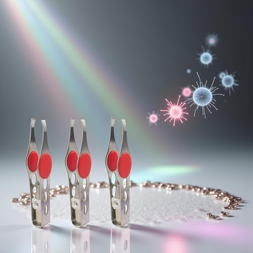 3Pcs Silver Tweezer With LED Light for Hair Removal Makeup Tool Eyebrow Eyelash Tweezers for Women Facial Hair, Lash Trimmer, Hair Ingrown for Tweezer, Women's Hair Removal Tweezers
