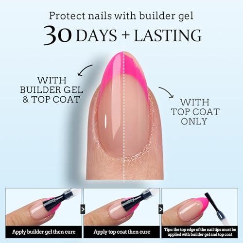 btartboxnails XCOATTIPS French Nails Nail Tips Builder Gel Set
