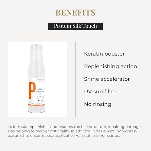 SALERM - Damaged Hair Repair Treatment - Silk Protein Touch - 70 ml - With Keratin - Protects Hair from Heat - Adds Shine and Softness - Lightweight Texture - Paraben-Free