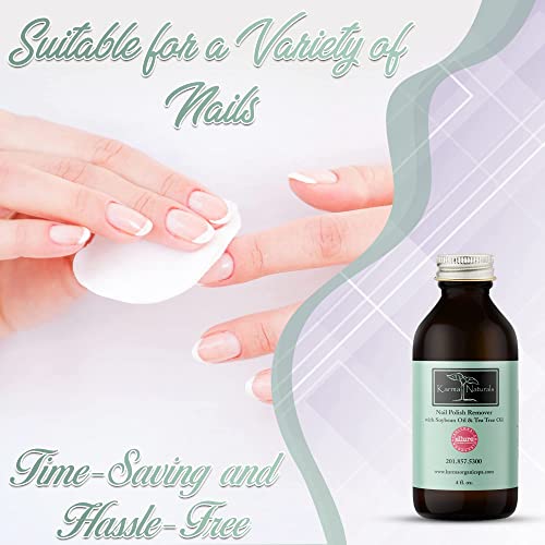 Karma Organic Nail Polish Remover & Nail Polish Bundle ? Soybean Tea Tree Nail Polish Remover (4FL-Oz) Organic Nail Polish (0.43FL-Oz)