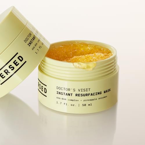 Versed Doctor¡¯s Visit Instant Resurfacing Face Mask - AHA, BHA and Enzyme Exfoliating Mask Helps Reduce Hyperpigmentation - Smooth and Moisturize Skin with Vitamin C - Vegan (1.7 fl oz)