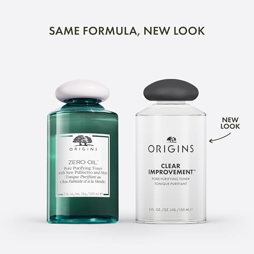 Origins Clear Improvement Pore Purifying Toner | Reduces Shine & Great for Oily Skin | With Salicylic Acid, 5 Fl Oz