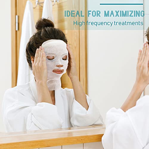 Maitys 150 Pieces Pre-cut Gauze Facial Cotton Beauty Face Pads Gauze Skin Care High Frequency for Facial Spa(10 x 12 Inch,Rectangle Face Style)