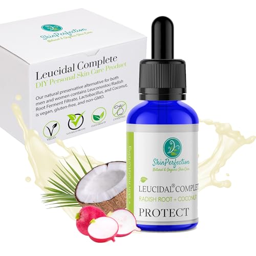 Skin Perfection Leucidal Complete Preservative for Lotion Making - Leucidal Liquid Complete Water Based Cosmetic Protection - DIY Synthetic Alternative Preservative for Hair & Skincare Products