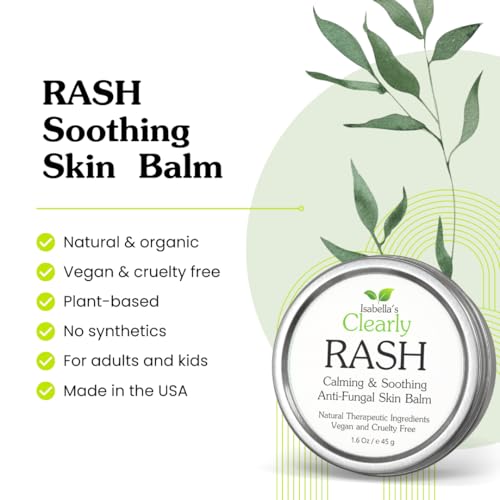 Isabella's Clearly RASH Soothing Skin Balm | Intensive Moisturizing Balm for Dry, Irritated & Compromised Skin | Natural, Vegan, Cruelty Free, Made in USA (1.6 Oz, 1, Count)
