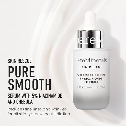 bareMinerals Skin Rescue Face Serum, Improve Skin Condition in 1 Week, Tested on Sensitive Skin, Vegan, 1 Fl Oz