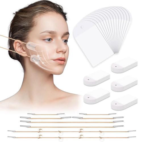 Neck Tape Lifting Invisible - 100PCS Face Tape Lifting Invisible with 8 Facelift Tape Double Chin Jowls Eyes Wrinkles Sagging Skin