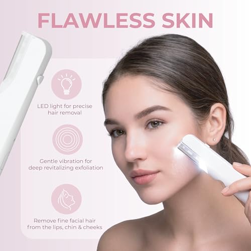 RIKI Ex Fuzz Off Dermaplaning Facial Tool, Stainless Steel Facial Razor for Peach Fuzz Removal & Gentle Exfoliation, At-Home Dermaplaning Tool for Smooth, Makeup-Ready Skin