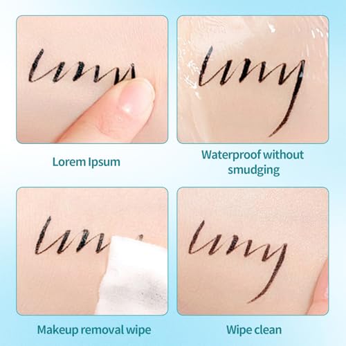 QIC Proof Liquid Eyeliner, Felt Tip, Eyeliner Pen,Smudge-Proof & Transfer-Resistant,Long-Lasting, High-Pigmented Liner For Bold Looks,Vegan & Cruelty-Free, Jet Black. 0.04 oz