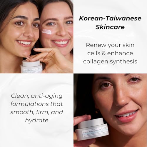 Hydrating Korean Moisturizer w/Moroccan Argan Tree Stem Cells, Korean Taiwanese Skincare Stem Cell Face Cream w/Squalane & Antioxidants, Lightweight, Firms, Repairs & Boosts Collagen
