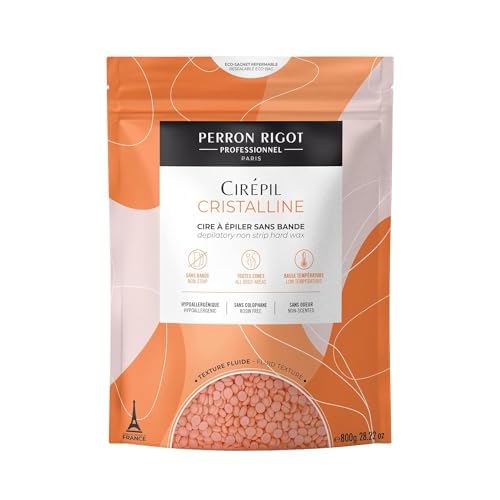 Cirepil - Cristalline - 800g / 28.22 oz Hard Wax Beads Bag - Unscented & Rosin-Free, Micro-Crystalline Formula for Highly Sensitive Skin - Clear Gel Stripless Hair Removal for Face & Body, Low-Temp