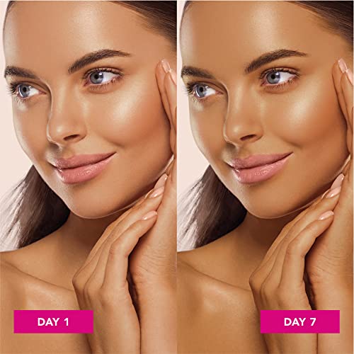Jergens Natural Glow Face Self Tanner Lotion with SPF 20, Sunless Tanning, Medium to Deep Skin Tone Moisturizer, Daily Facial Sunscreen, Oil Free, Broad Spectrum UVA and UVB Protection,2 Oz(Pack of 2)