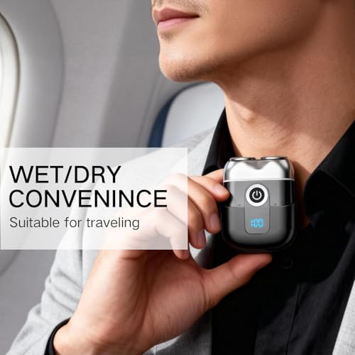Electric Foil Shavers for Men, Mens Upgraded Electric Razor Mini Shaver, Beard Trimmer for Men with Pop Up Trimmer,USB-C Fast Rechargeable - Lightweight Handheld Design for Travel & Home