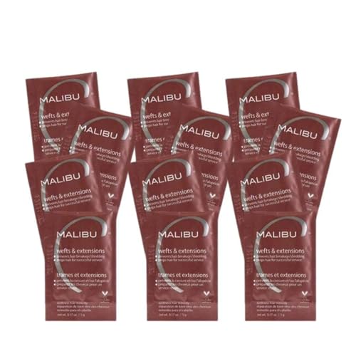Malibu C Wefts & Extensions Wellness Hair Remedy - Removes Build Up + Prevents Hair Breakage - Prepares Natural Hair for Hair Extension Application