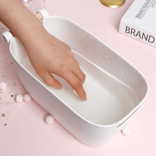 FRCOLOR Japanese Style Hand Soaking Bowl for Manicure Full Hand Soak Nail Soaking Container with Comfortable Rest 13X7 Inches for Home and Salon Use
