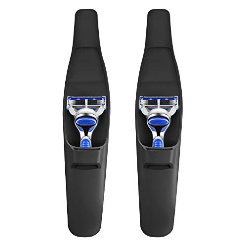 2 Pack Razor Case for Travel Silicone Safety Waterproof for Gillette Parker Merkur Soft Shaver Case Carrying Cover Bag