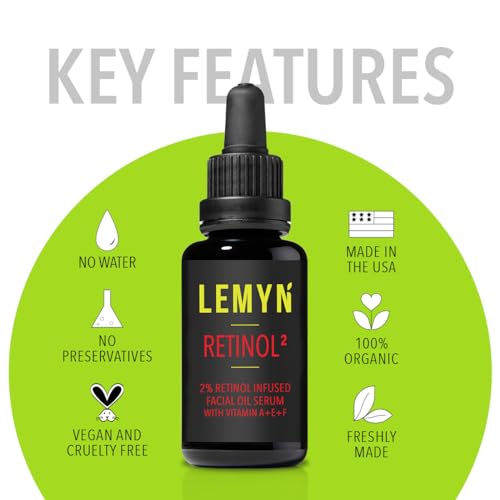 Retinol2 Facial Oil Serum with 2% Advanced Gentle Retinol, Vitamin A+E+F ? Freshly Made Anti-Aging, Hydrating, and Firming Formula | 30ml