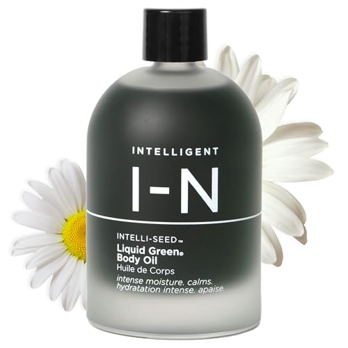 Intelligent Nutrients Liquid Green Body Oil, Intensive Hydration and Radiance, Antioxidant and Soothing for All Skin Types, Vegan, 3.4 Oz