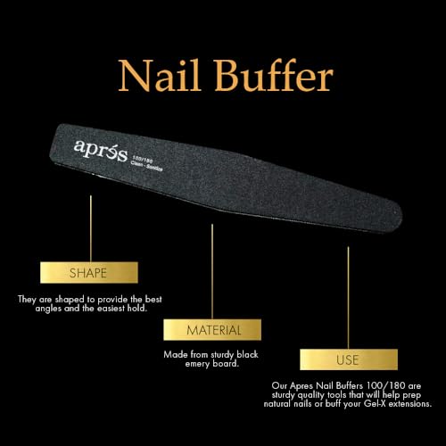 APR?S Apres Extend Gel 2-Pack with Curved Nail File and Nail Buffer - Gel-X Nail Care Set