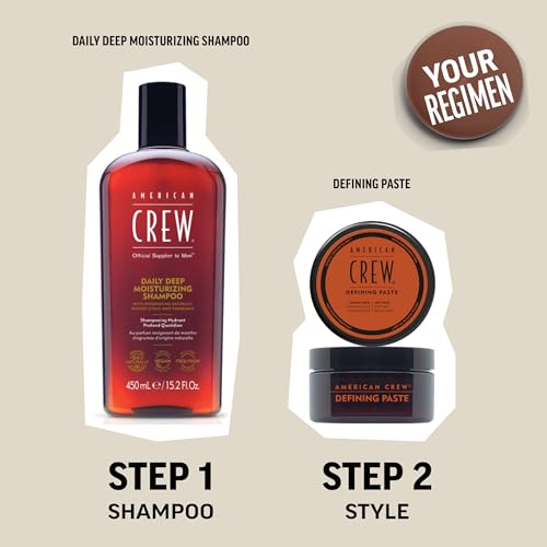 AMERICAN CREW Men's Hair Defining Paste,Like Hair Gel with Medium Hold-Hair Gel & Low Shine,3 oz,(Pack of 2)