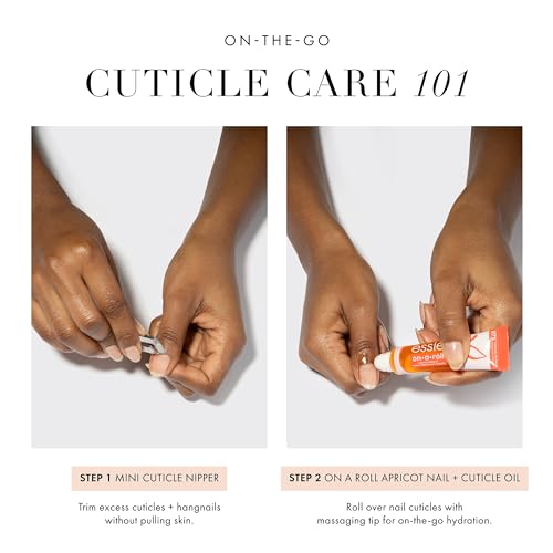 Tweezerman x Essie: The On-The-Go Cuticle Expert Bundle - Essie's On a Roll Apricot Cuticle Oil and Tweezerman's Mini Cuticle Nipper