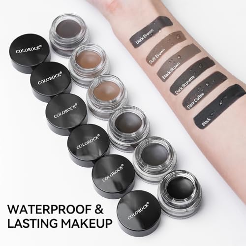 Eyebrow Pomade Pencil Liner Kit for Eyebrows Makeup with Waterproof Eyebrow Pencil, Eyeliner,Dual-ended Eyebrow Brush and Waterproof Smudge-proof Eyebrow Pomade 7g-Soft Brown