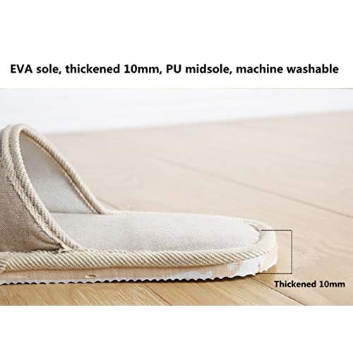 6 Pair of Open Toe Breathable Slippers,Solid Color Casual Slippers,Spa Slippers for Guests, Hotel, Travel, Unisex Universal Size Washable (3 beige medium size+3 gray large size)