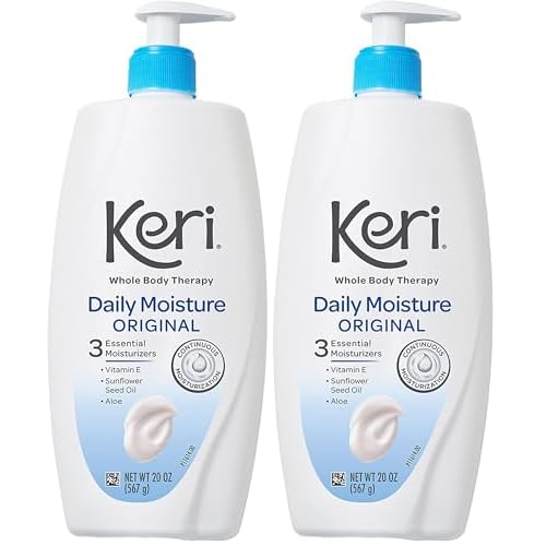 Keri Whole Body Therapy Original, Continuous Moisturization, 3 Essential Moisturizers (Vitamin E, Aloe and Sunflower Seed Oil), 20 Oz (Pack of 2)