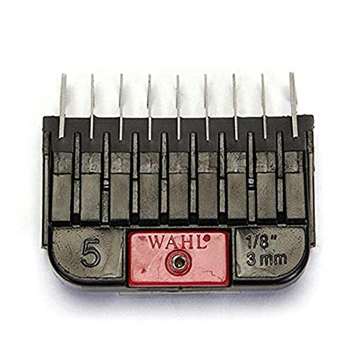 Stainless Steel Attachment Comb - # 1 For Cuts 1/8 Black by WAHL Professional for Men - 1 Pc Comb