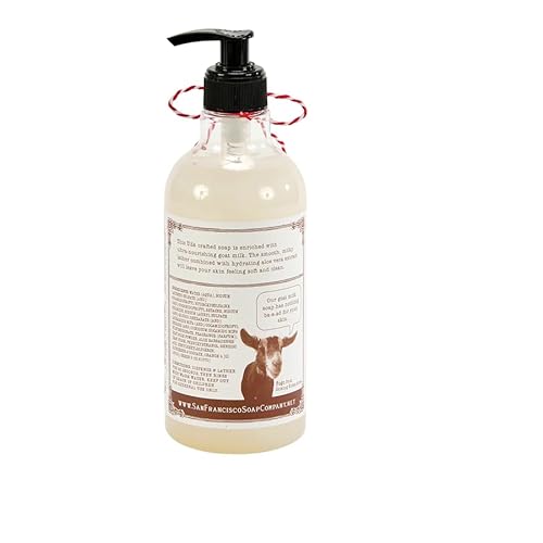 San Francisco Soap Company Clean & Caprine Goat Milk Hand Soap | Almond | Dye-Free Hand Soap | Enriched with Nourishing Goat Milk | Unisex Fragrance | 15.5 Fl oz