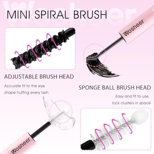 Lash Glue Bond and Seal Waterproof Long Lasting Strong Hold 2 in 1 Eyelash Glue Lash Bond and Seal Cluster Eyelash Waterproof Lash Cluster Glue for DIY Lash Extensions - Black