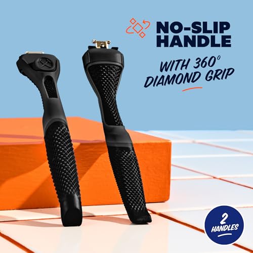 Dollar Shave Club | Razor Handle (2 Pack) Black | Replacement Razor Blade Handles | Not Compatible with Other Razor Brands