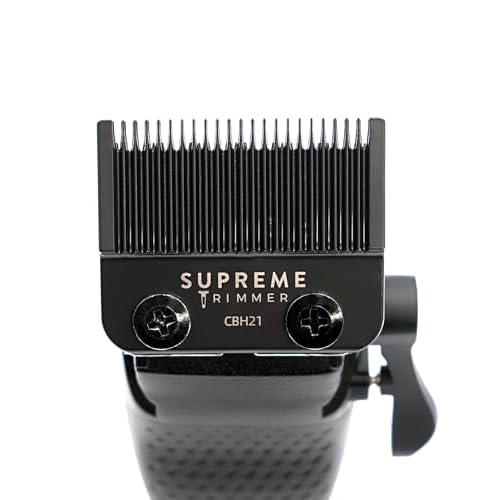 Supreme Trimmer DLC Coated Steel Hybrid Replacement Blade CBH21 | Tade Blade for Darkstar72 Clipper & Most Hair Clippers | Black