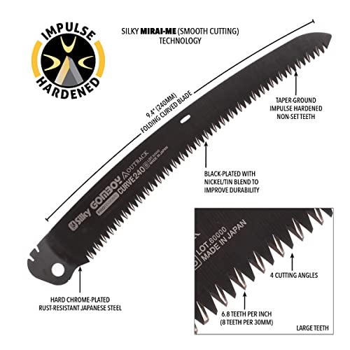 Silky Professional Gomboy Curve 240mm Large Teeth Outback Edition Replacement Blade Only (753-24)