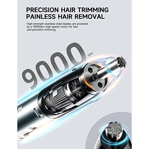 ZORAMI Ear and Nose Hair Trimmer Clipper Battery-Operated & Rechargeable