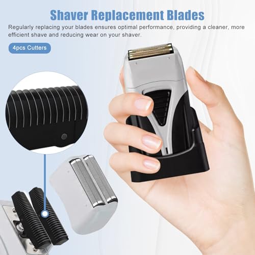 Updated 4-Pack Foil Shaver Replacement Blades for Baby-liss FXFS2
