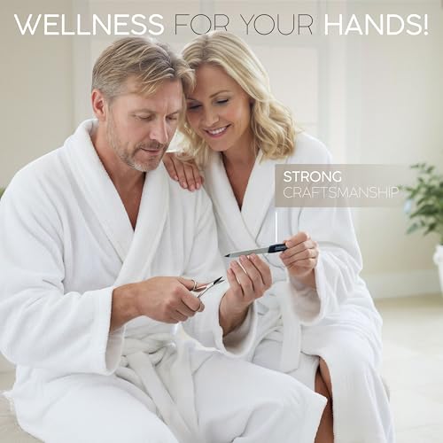 Manicure Set Women and Men ? 12-Piece Professional Grooming Kit with Premium Tools, Genuine Leather Case, and Exclusive Glass Nail File for Hand & Foot Care, German Quality