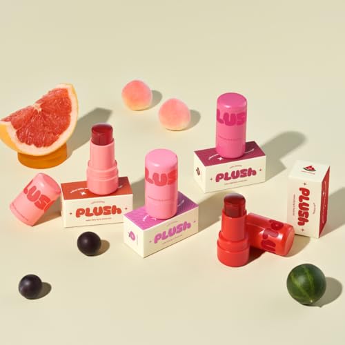Elensilia Plush Water Jelly Lip & Cheek Tint ? Juicy Grapefruit, 10g (0.35oz) | Lightweight & Buildable Tint for a Natural, Fresh Glow
