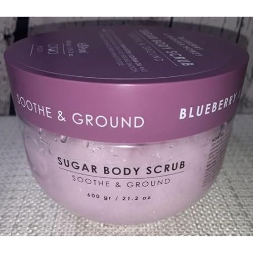 Ciroa, Sugar Body Scrub, BLUEBERRY & MANUKA HONEY, 21.2 oz, Soothe & Ground, Cruelty Free (600gr) Pack of One