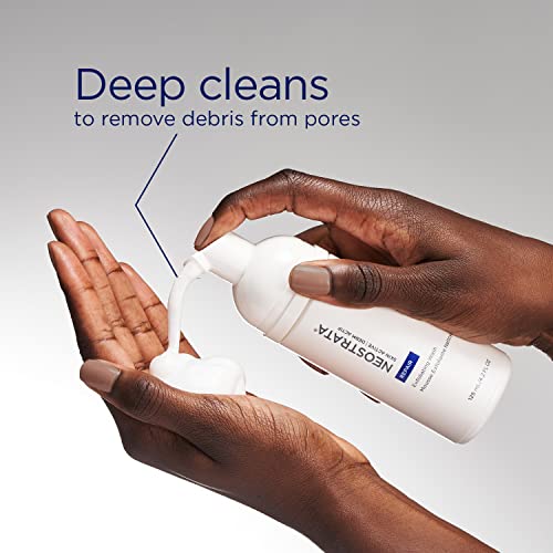 NEOSTRATA Exfoliating Wash Revitalizing Foaming Facial Cleanser with Polyhydroxy Acid For All Skin Types Soap-Free Fragrance-Free, 4.2 Fl Oz (Pack of 1)
