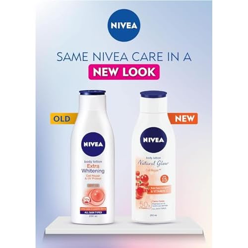 Nivea Body Lotion Natural Glow | Vitamin C SPF 15 | 400ml (13.52 Fl OZ)
