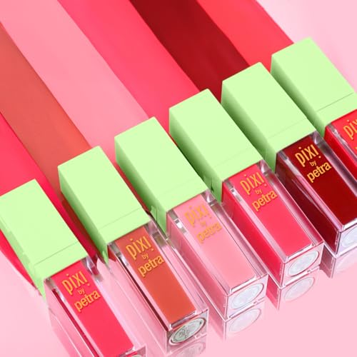 Pixi Beauty MatteLast Liquid Lip | Long-Wearing Matte Lip Color with Rosehip Oil | Hydrating & Comfortable | Precision PixiPetal Applicator | Fresh Pink | 0.24 oz/6.9 g